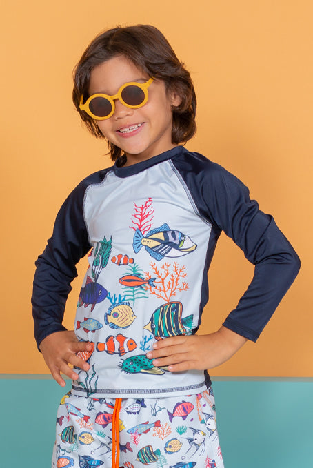 Camibuzo de baño niño peces